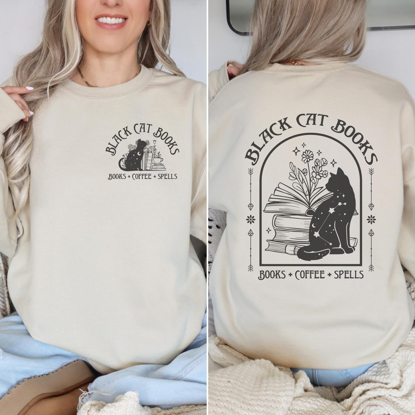 Black Cat Books Crewneck Sweatshirt