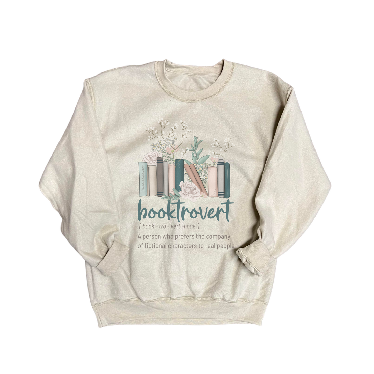 Two Sweatshirts in One Double Printed Gildan No Shelf Control + Booktrovert Sweatshirt