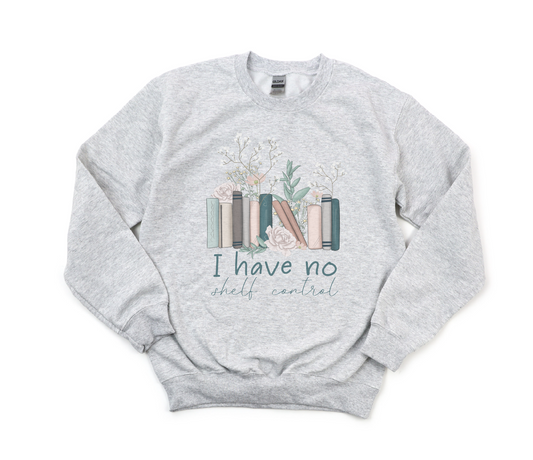Two Sweatshirts in One Double Printed Gildan No Shelf Control + Booktrovert Sweatshirt