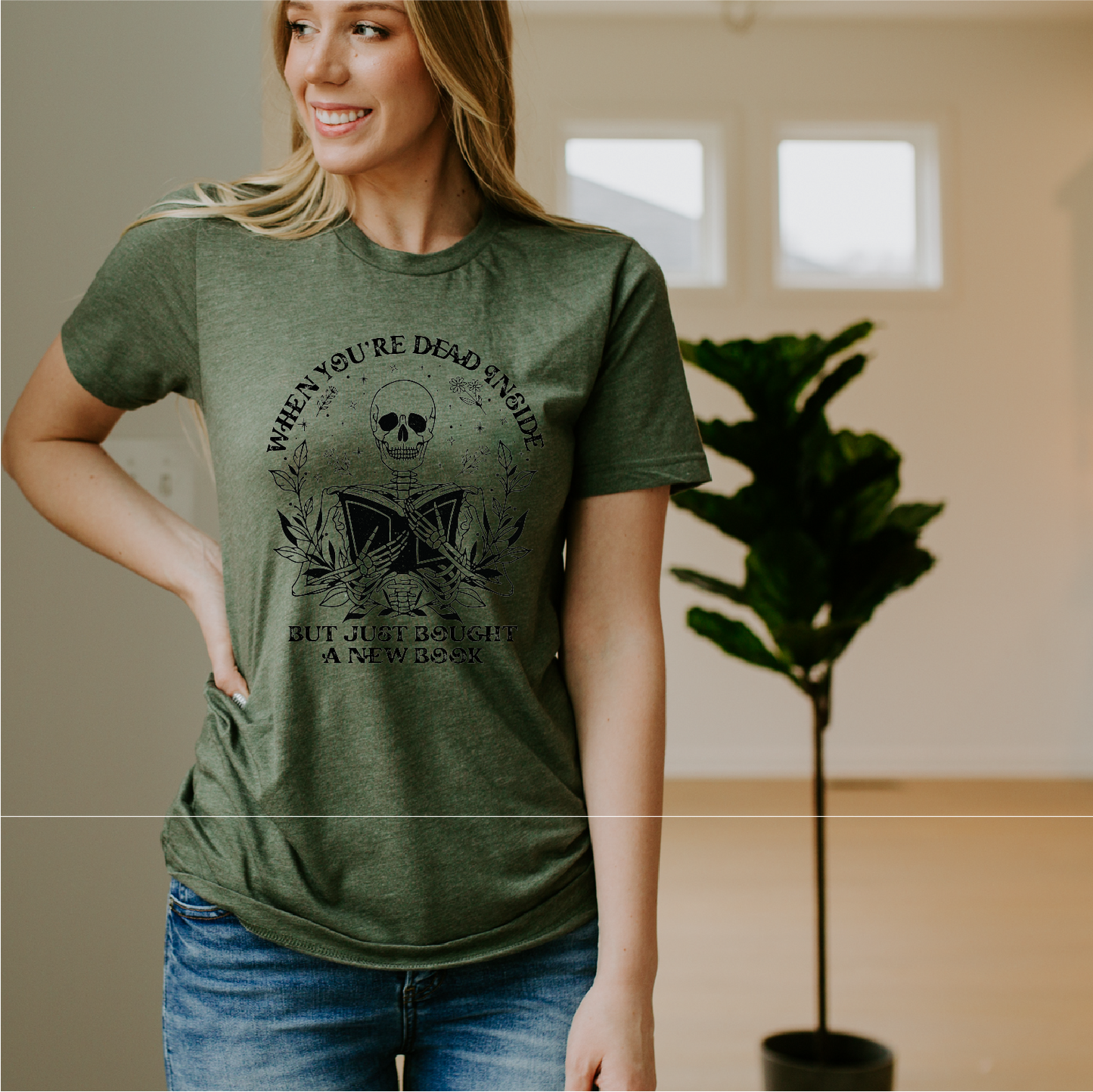 Dead Inside But You Got A New Book Tees