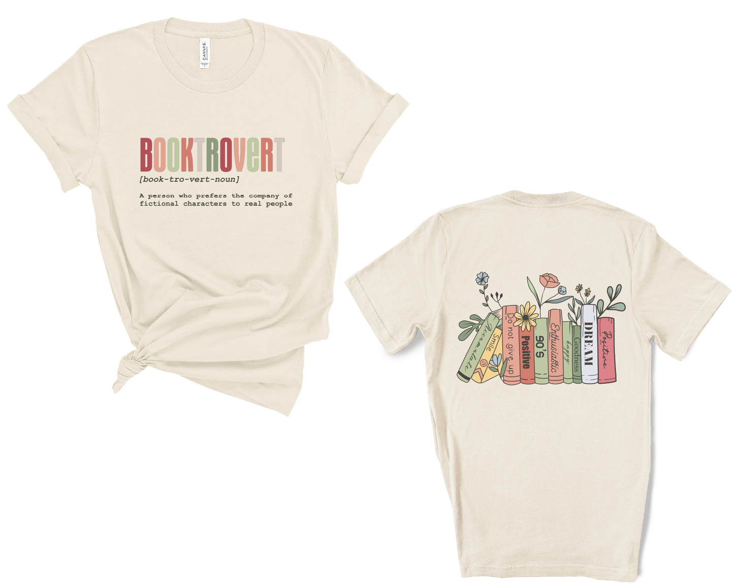 Bright Booktrovert Bella Canvas Tees