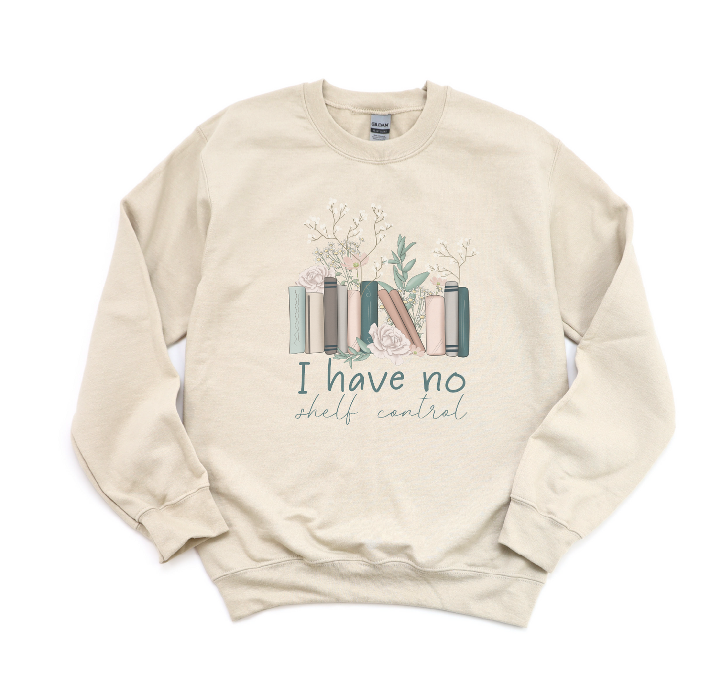 Two Sweatshirts in One Double Printed Gildan No Shelf Control + Booktrovert Sweatshirt