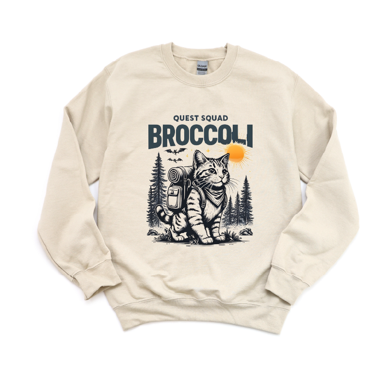 Quest Squad Broccoli Crewneck Sweatshirts