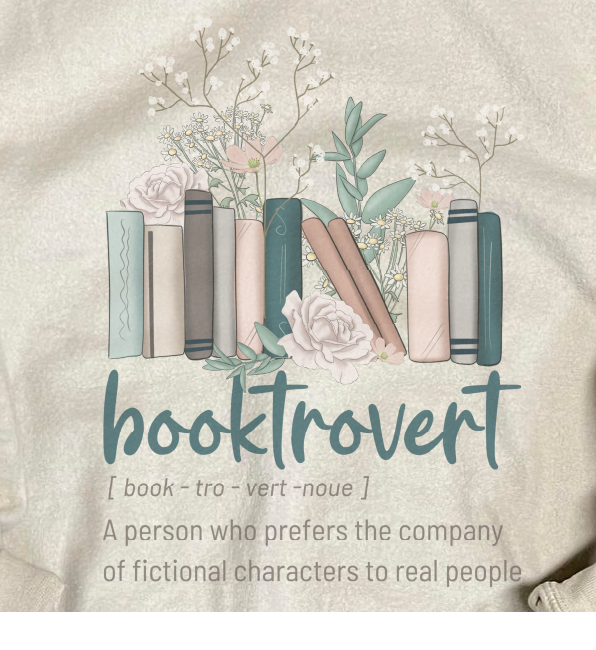Two Sweatshirts in One Double Printed Gildan No Shelf Control + Booktrovert Sweatshirt