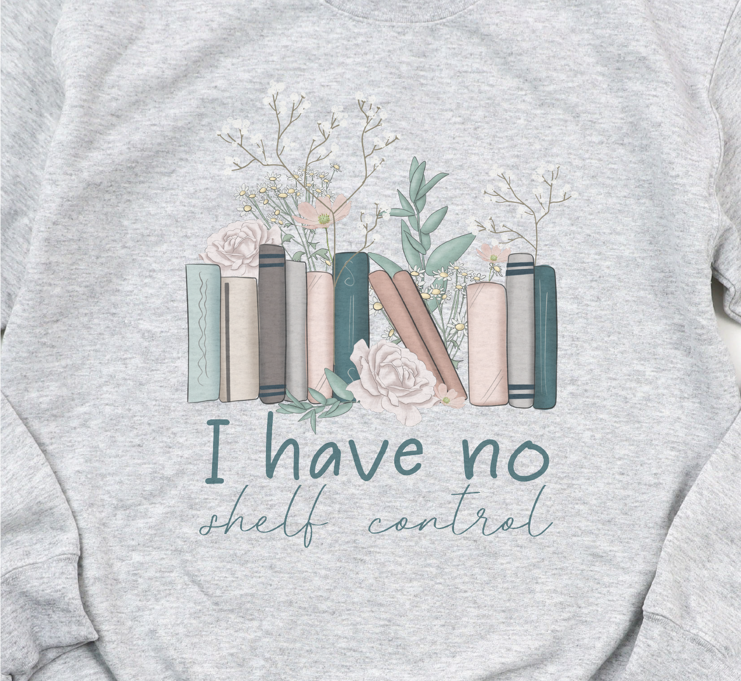 Two Sweatshirts in One Double Printed Gildan No Shelf Control + Booktrovert Sweatshirt