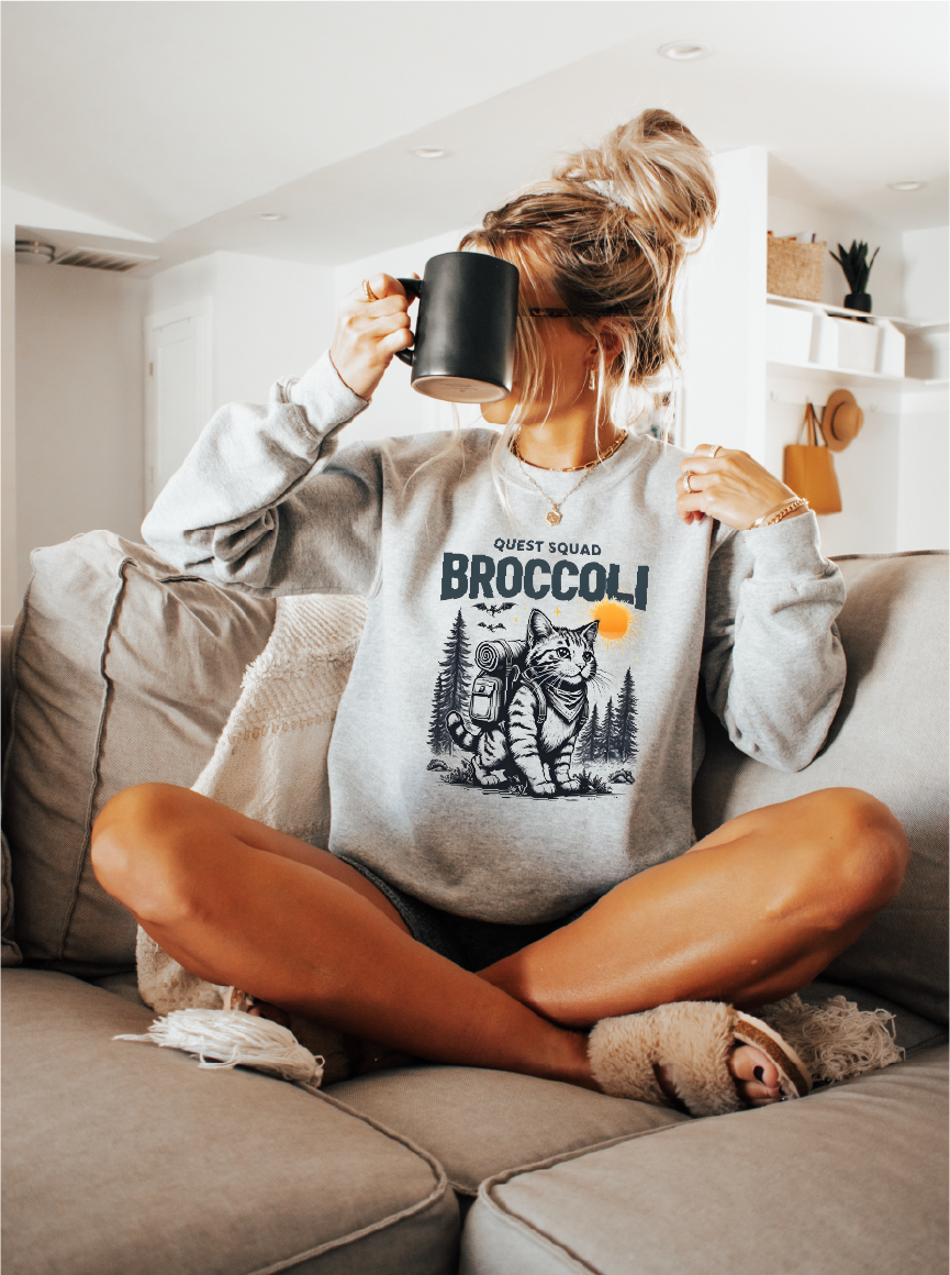 Quest Squad Broccoli Crewneck Sweatshirts