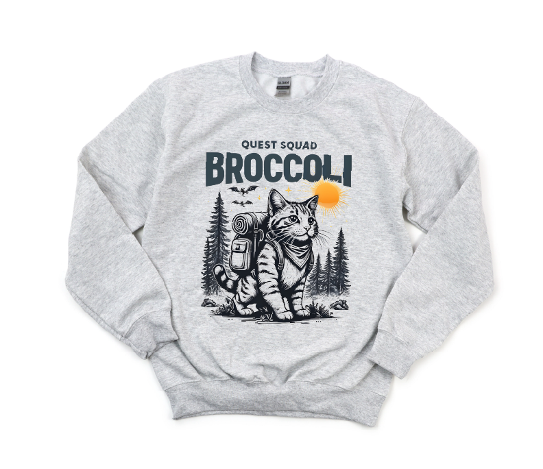 Quest Squad Broccoli Crewneck Sweatshirts